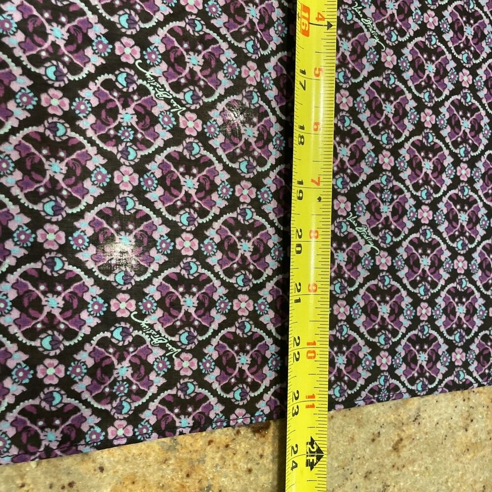 Vera Bradley Print Bandana Lilac Vines Pattern100% Cotton Scarf. 23x23”